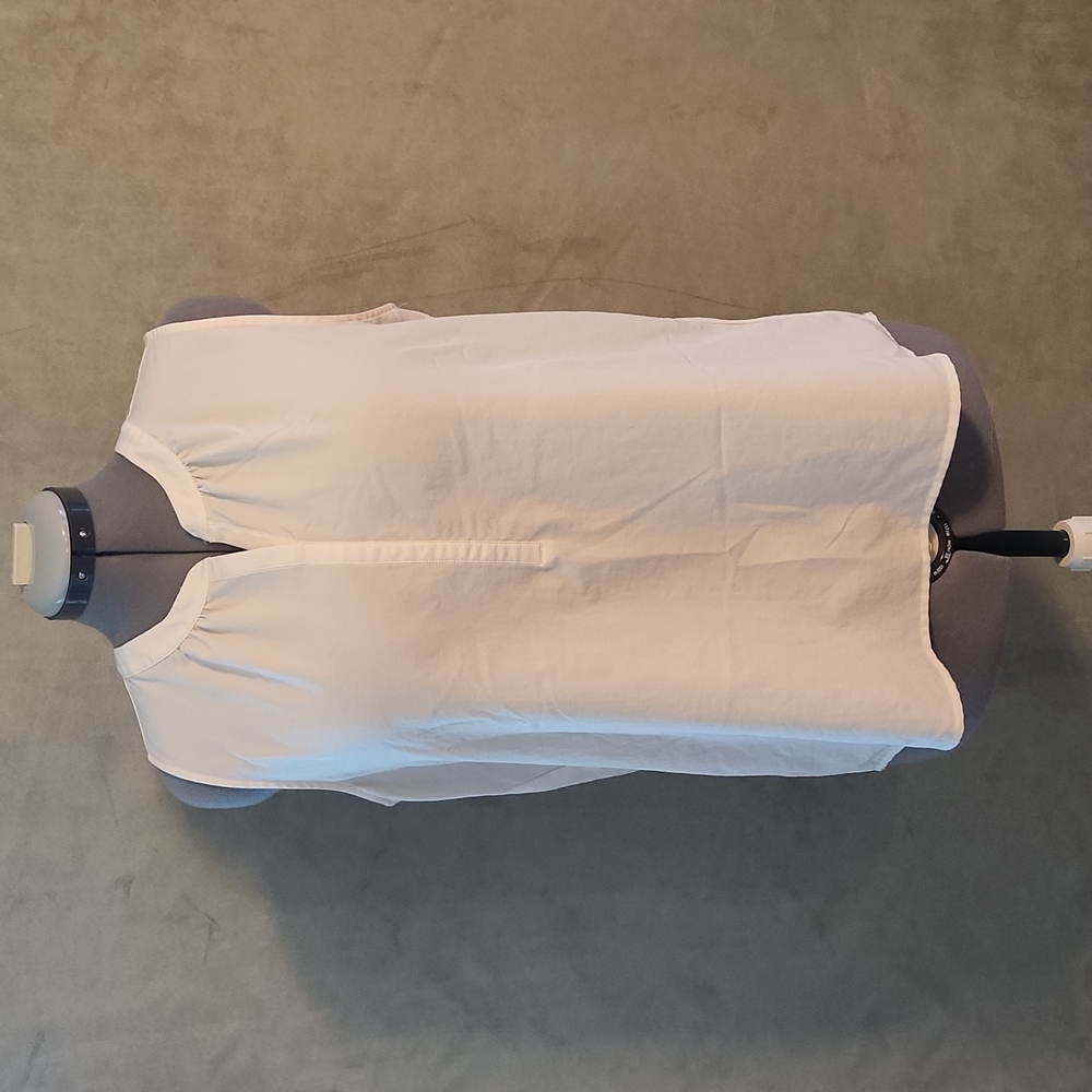 Van Heusen, White, shirt top, Large